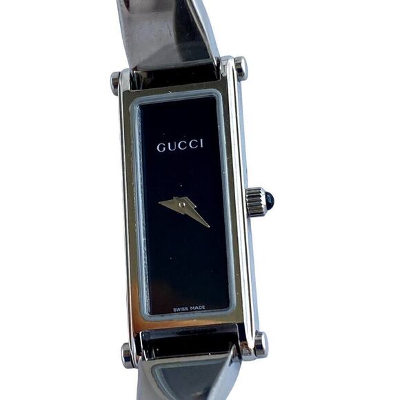 Gucci 1500L Women's Watch – Stainless Steel – Black Dial – 7.5" - Picture 5 of 8